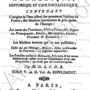 GERENTE_Dictionnaire Généalogique...Paris, 1761._Noblesse de France. - (1)