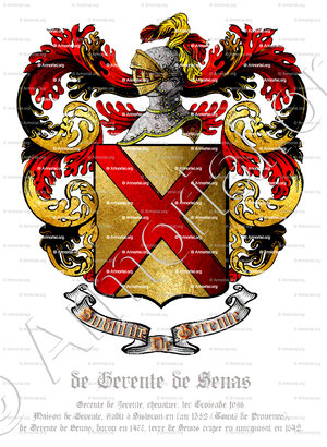 de GERENTE de SENAS_Chevalier de Rhôde 1352.Comté de Provence._France