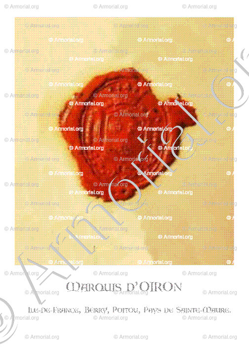 Marquis d'OIRON_Ile-de-France, Berry, Poitou, Pays de Sainte-Maure._France