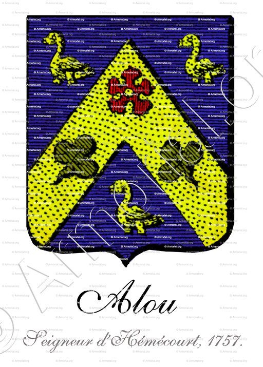 ALOU seigneur d'Hémécourt,_Île-de-France, 1757._France (3)