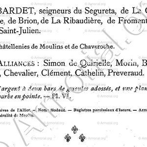 BARDET_Armorial du Bourbonnais (Cte G. de Soultrait, 1890)_France (ii)