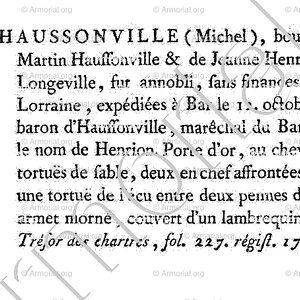 HENRION baron d'HAUSSONVILLE_Noblesse de Lorraine_France (i)
