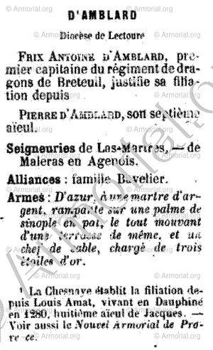 d'AMBLARD_Dauphiné. Lectoure._France