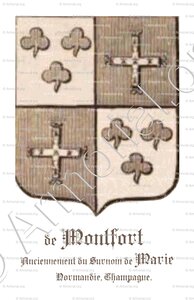 De MONTFORT Anc. du Surnom de MARIE