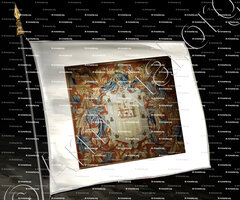 drapeau-AMESCOA_La Mirande, Avignon. Tapisserie du 18e. (Famille espagnole)_France, España.