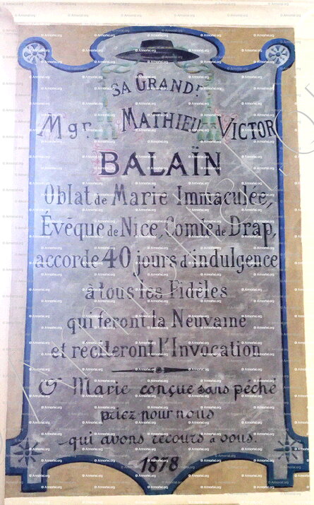 BALAIN_Evêque de Nice, Comte de Drap, A878.Notre Dame de Laghet._France (1)