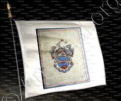 drapeau-SANDOZ_Tapis aux armoiries de la famille Sandoz._Propriété de Lionel Sandoz