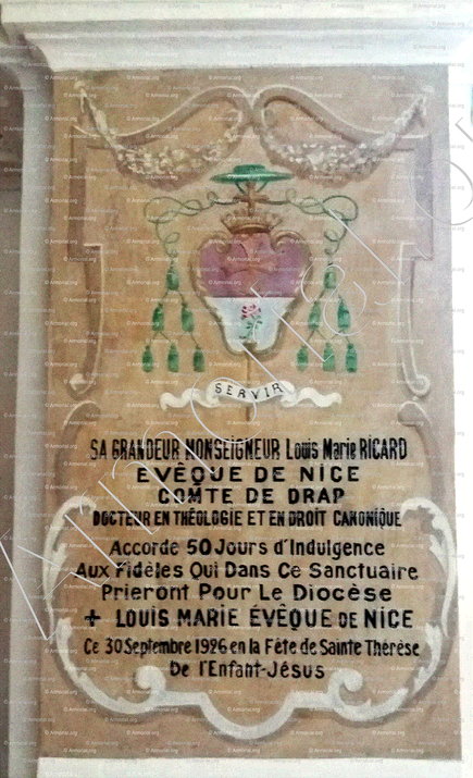 RICARD_Evêque de Nice, Comte de Drap, 1926. Notre Dame de Laghet._France (1)