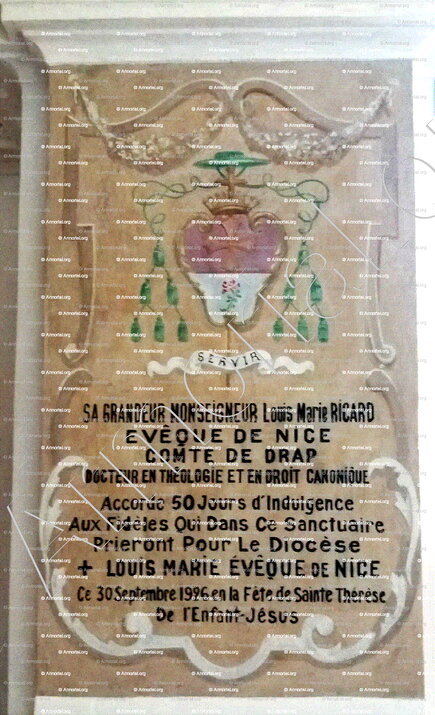 RICARD_Evêque de Nice, Comte de Drap, 1926. Notre Dame de Laghet._France (1)
