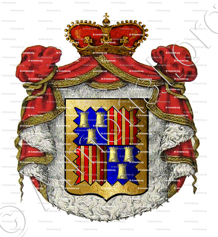 REQUESENS_Sicilia. Principe della Lusazia e di Pantelleria.  Sassonia, Catalogna, Sicilia_Italia (i)