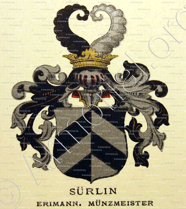 SÜRLIN MÜNZMEISTER_Wappenbuch der Stadt Basel . B.Meyer Knaus 1880_Schweiz 