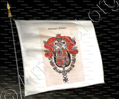 drapeau-d'ARMAGNAC-CASTAGNE_Gravure héraldique XIXe s. _France..