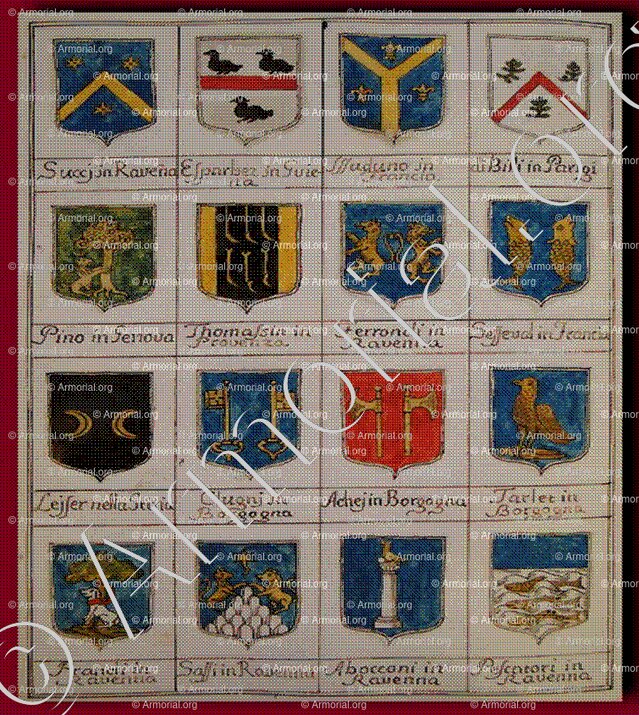 ACHEI _Arme de nobili Veneti. 1650._Italia