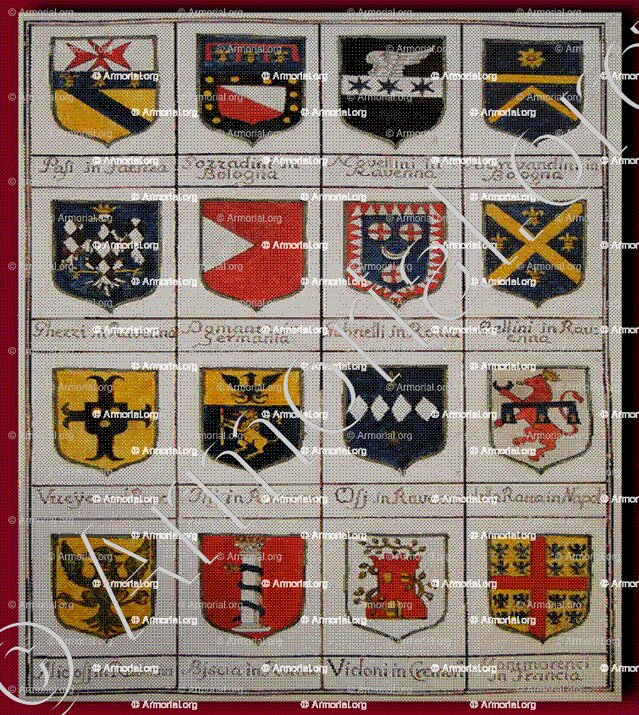 ALDROVANDINI _Arme de nobili Veneti. 1650._Italia