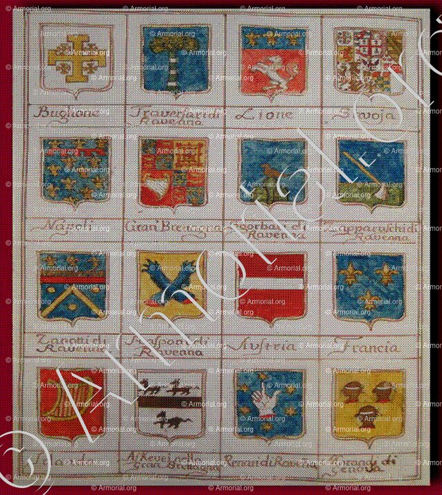 ALKEVEI _Arme de nobili Veneti. 1650._Italia