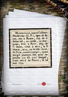 velin-d-Arches-MANNEVILLE veuve COLBERT MAULEVRIER_ Condamné à Mort pendant la Révolution Française sous la Terreur (1789 1794)._France