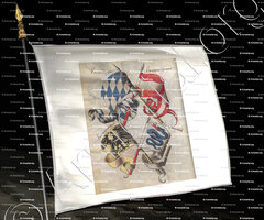 drapeau-BAYERN ÖSTERREICH STARKE MAILAND_1. Bayern 2. Österreich 3. Starke 4. Mailand (Duché de Milan, Visconti)_Deutschland Italia