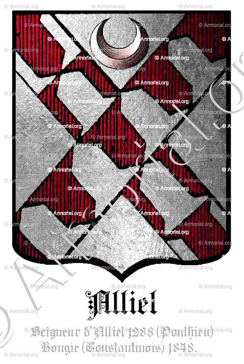 ALLIEL_Seigneur d'Alliel 1288 (Ponthieu), Bougie (Constantinois) 1848_France, Algérie