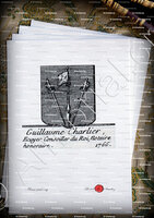 velin-d-Arches-CHARLIER_Ecuyer Conseiller du Roi, Notaire honoraire, 1766. Paris_France