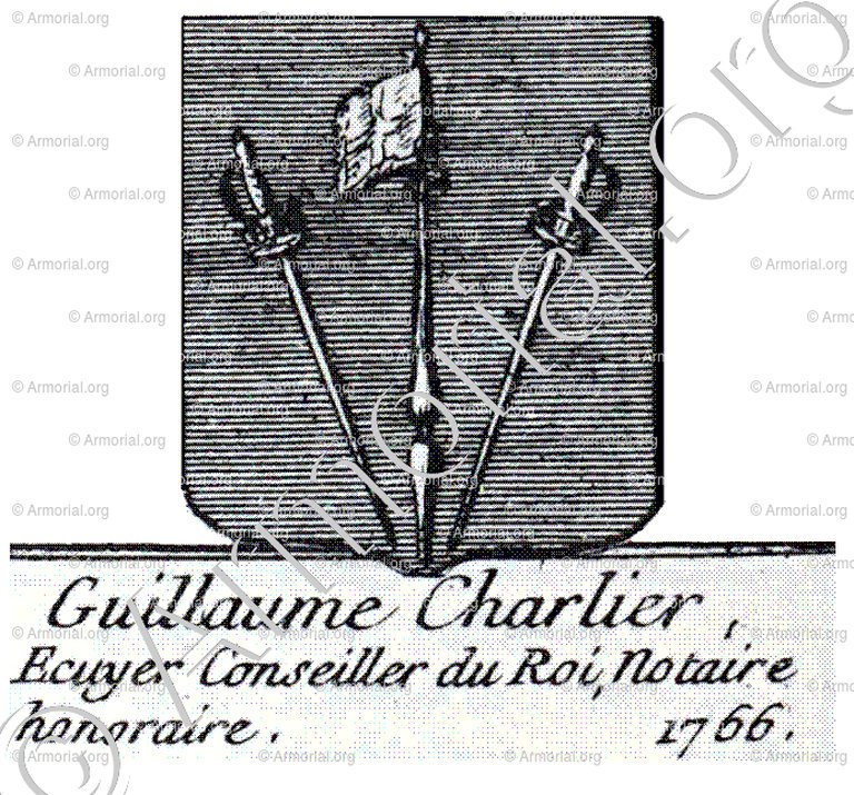 CHARLIER_Ecuyer Conseiller du Roi, Notaire honoraire, 1766. Paris_France