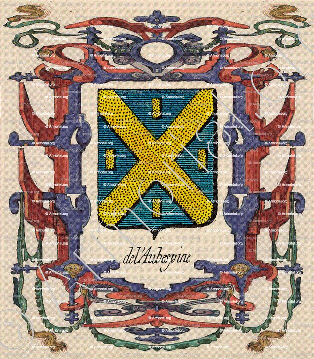 de L'AUBESPINE_Seigneur de Verderone. Orléanais._France