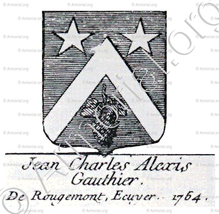 GAUTHIER de ROUGEMONT_Ecuyer, Paris, 1764._France