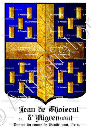 JEAN de CHOISEUL dit d'AIGREMONT_Vassal du comte de Vaudémont, 14e s._France (i)+