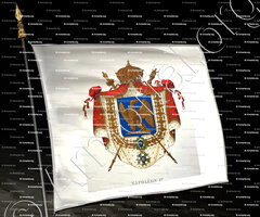 drapeau-NAPOLEON Ier_Empereur des Français, Roi d'Italie, Protecteur de la Confédération du Rhin et Médiateur de la Confédération Suisse_France...