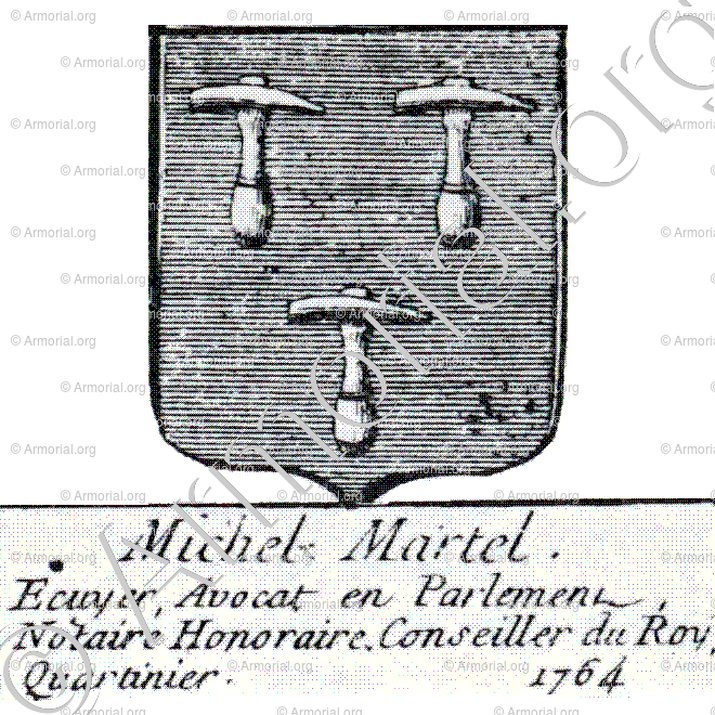 MARTEL_Ecuyer, Conseiller du Roy, 1764._France