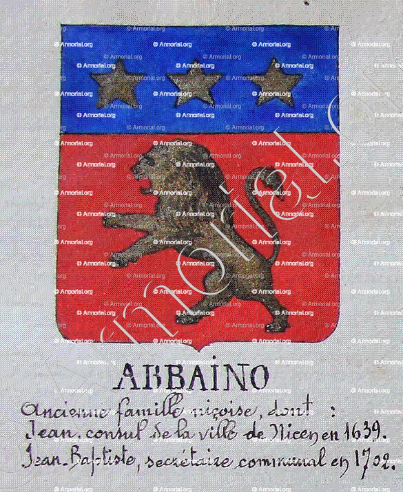 ABBAINO_Armorial Nice. (J. Casal, 1902) (Bibl. mun. de Nice)_France (i)