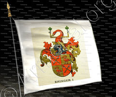 drapeau-EHINGER  - Wappenbuch der Stadt Basel . B.Meyer Knaus 1880 - Schweiz. Suisse. Svizzera. (i)