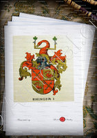 velin-d-Arches-EHINGER  - Wappenbuch der Stadt Basel . B.Meyer Knaus 1880 - Schweiz. Suisse. Svizzera. (i)