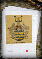 velin-d-Arches-von BEINHEIM_Wappenbuch der Stadt Basel . B.Meyer Knaus 1880_Schweiz 