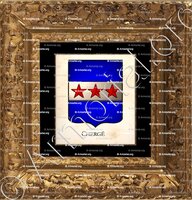 cadre-ancien-or-CHERGE_Armorial Philippe de Fleury. Paris._France