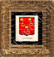 cadre-ancien-or-CHEVALIER_Armorial Philippe de Fleury. Paris._France