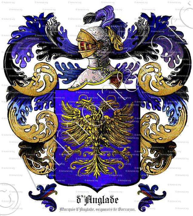 d'ANGLADE_Marquis d'Anglade, seigneurs de Sarrazan vers 1512._France.