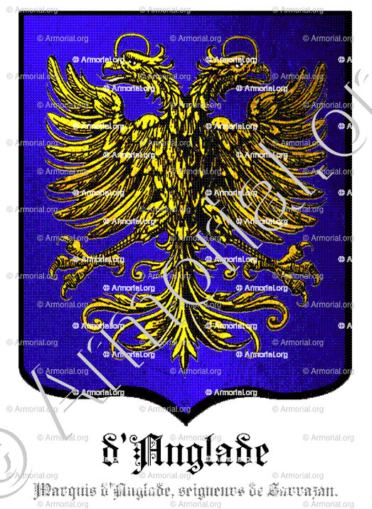 d'ANGLADE_Marquis d'Anglade, seigneurs de Sarrazan vers 1512._France