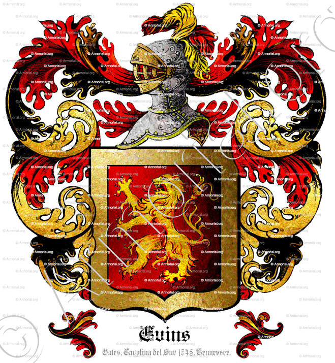 EVINS_Gales, Carolina del Sur 1745, Tennessee._Gales, Estados Unidos.