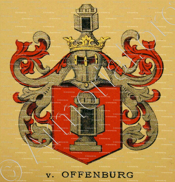 von OFFENBURG_Wappenbuch der Stadt Basel . B.Meyer Knaus 1880_Schweiz 