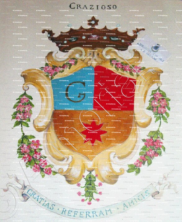 GRAZIOSO alias GRATIOSO_Stemma  Antonio F. Grazioso Polara_Italia