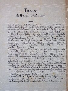 THAON de REVEL SAINT ANDRE