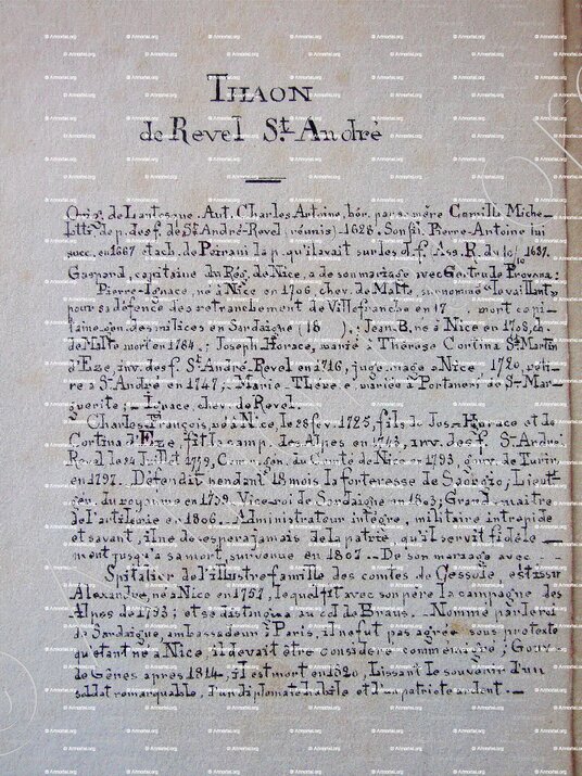 THAON de REVEL SAINT ANDRE_Armorial Nice. (J. Casal, 1903) (Bibl. mun. de Nice)._France (ii)