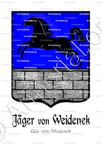 JÄGER Edle von WEIDENEK