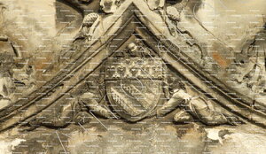 ABBEVILLE_armoiries de la ville, écoinçon sur le beffroi, Abbeville, Picardie_France