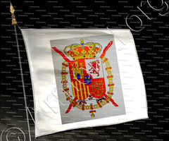 drapeau-Don JUAN CARLOS I_Armas de Su Majestad el Rey, 1975._España