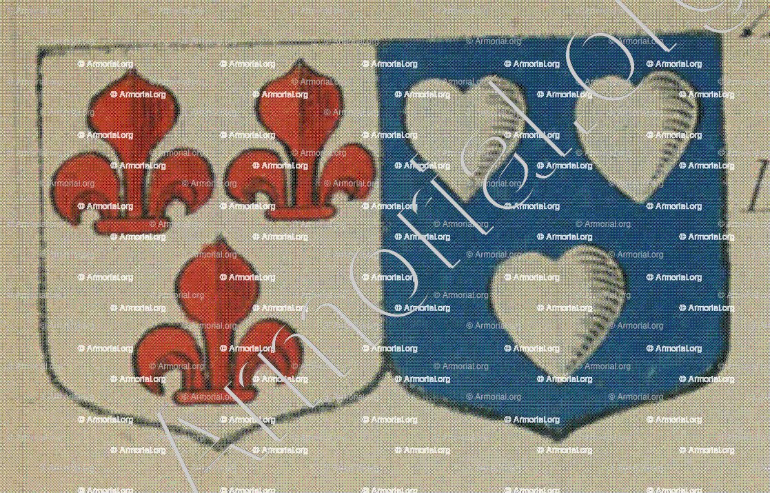 de VIGNACOURT et de VARS sa femme (Alsace)_Blason enregistré sous le règne de Louis XIV_France