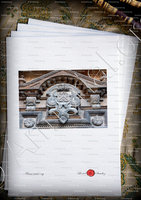 velin-d-Arches-ACHERY_Tillette de A., armoiries sculptées sur bois, porte de la Collégiale Saint Vulfran, Abbeville, Picardie_France