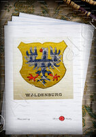 velin-d-Arches-WALDENBURG_Wappenbuch der Stadt Basel . B.Meyer Knaus 1880_Schweiz 
