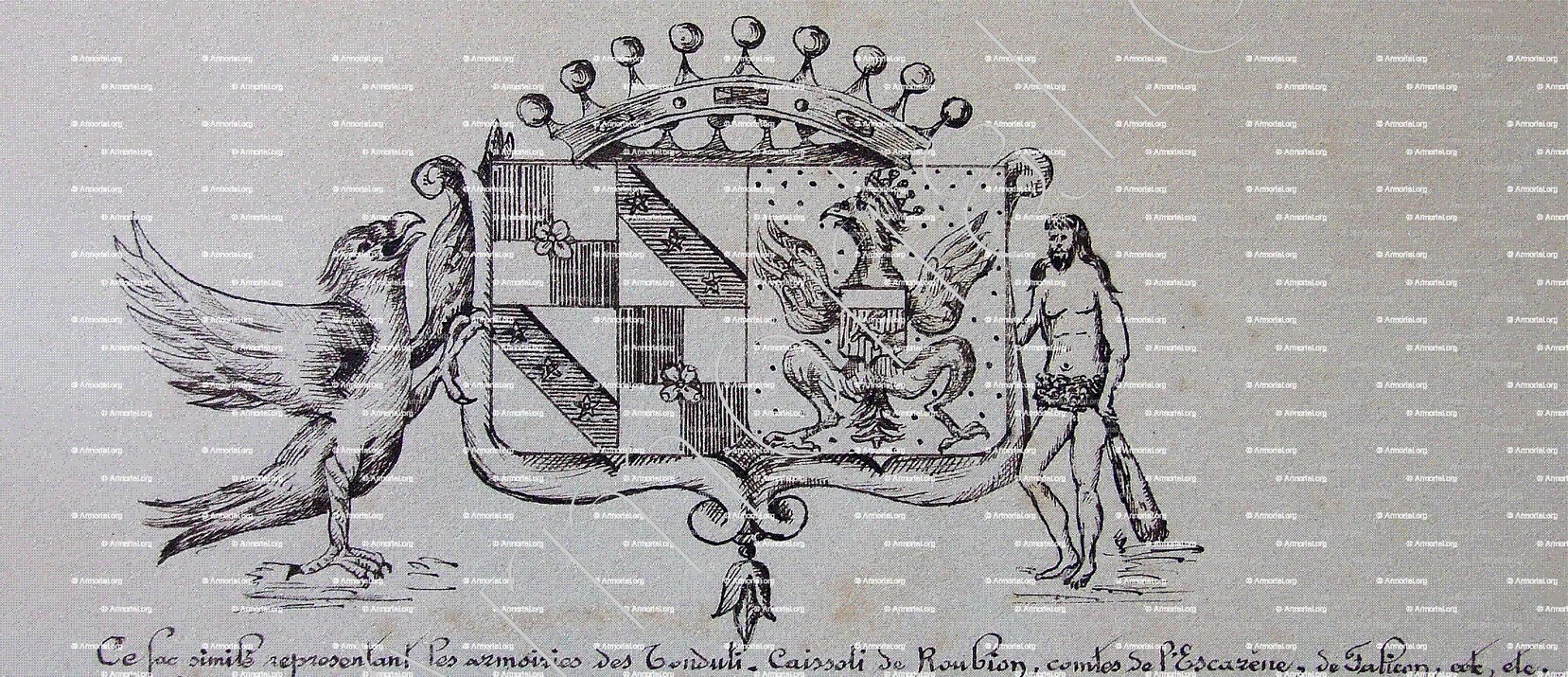 TONDUTI CAISSOLI de ROUBION - Armorial Nice. (J. Casal, 1903) (Bibl. mun. de Nice) - France (ii)