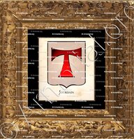 cadre-ancien-or-JOURDAIN_Armorial Philippe de Fleury. Paris._France